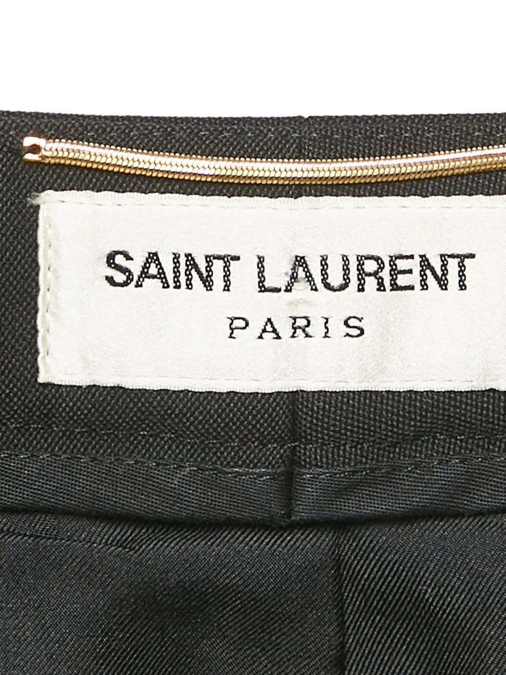 SAINT LAURENT Pre-owned Pleated-front Wool Shorts In Black