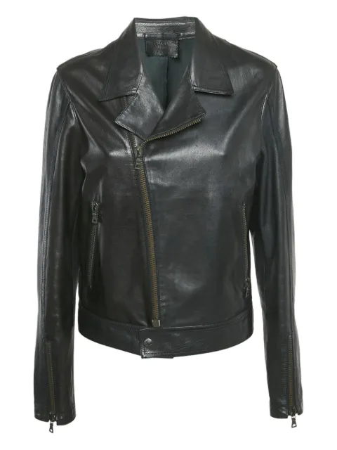 Prada Pre-Owned Lederjacke mit Reißverschluss