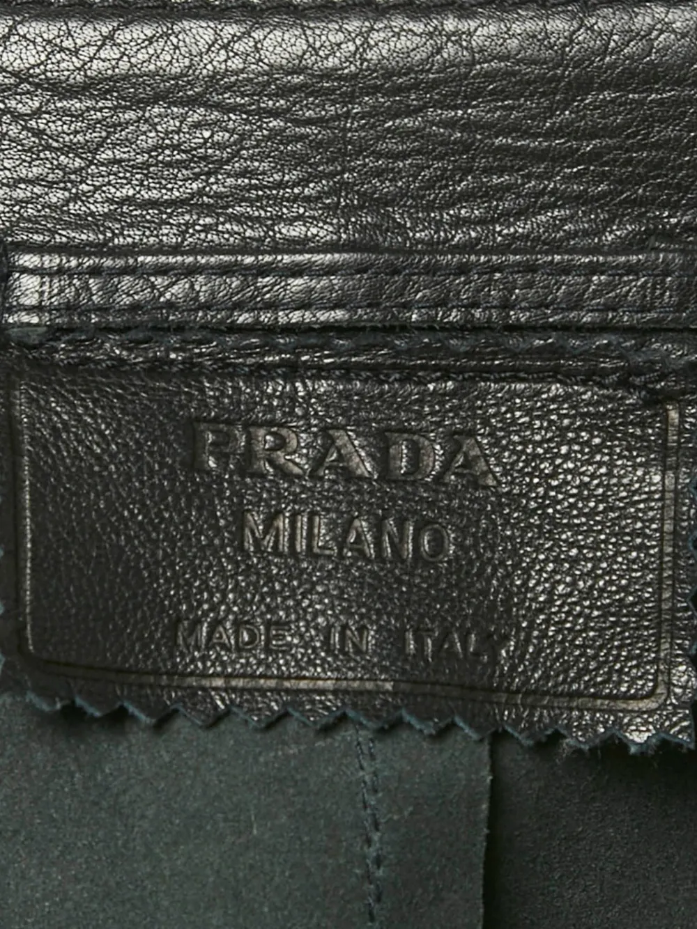 Pre-owned Prada Leather Zip-up Jacket In Black