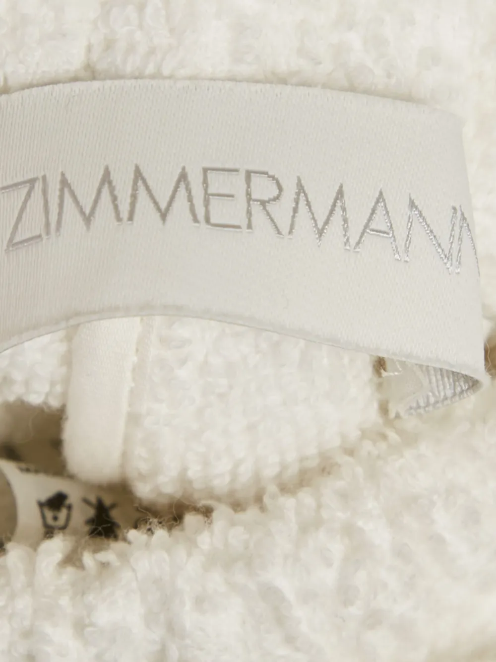 Pre-owned Zimmermann Palm-tree Fringe Shorts In White