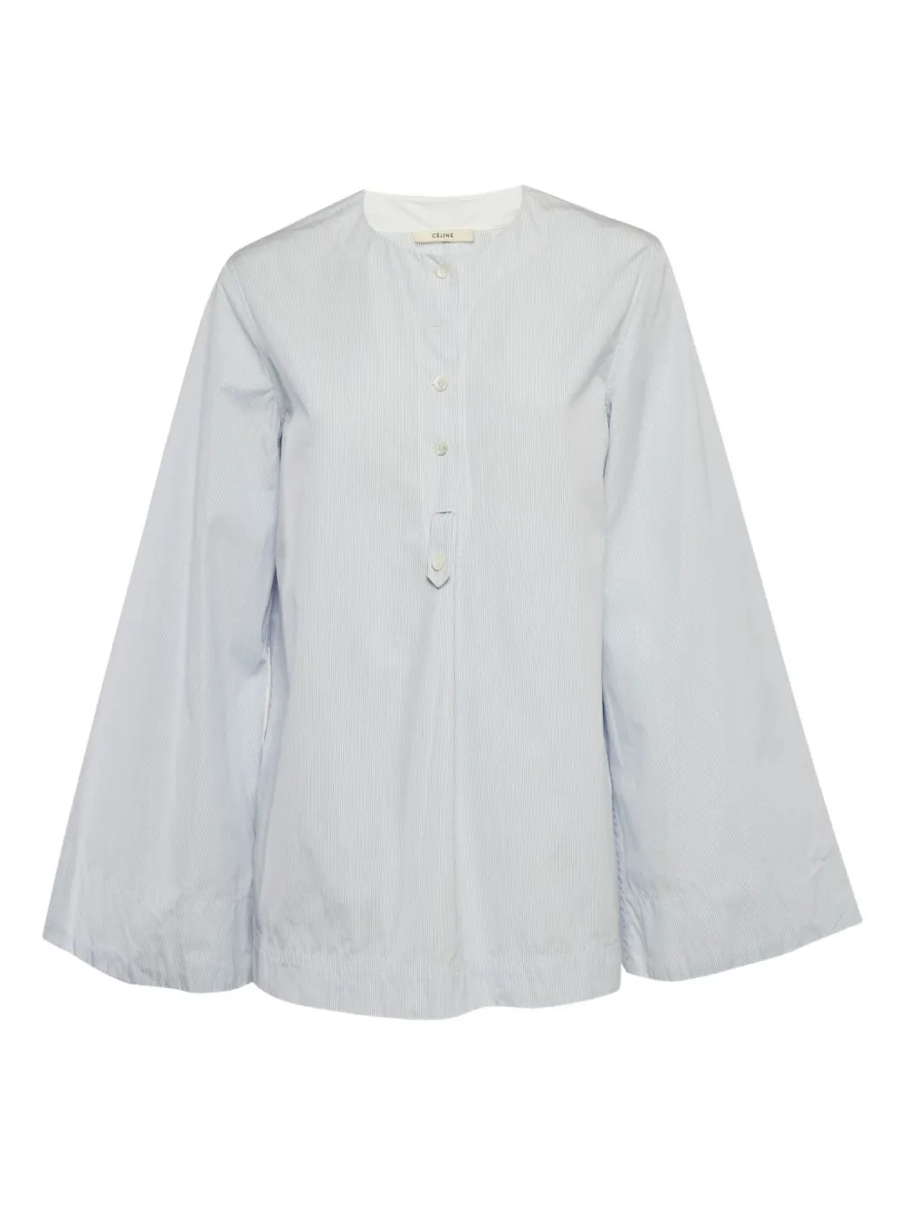 Celine Pre-Owned Top con maniche a campana - Blu