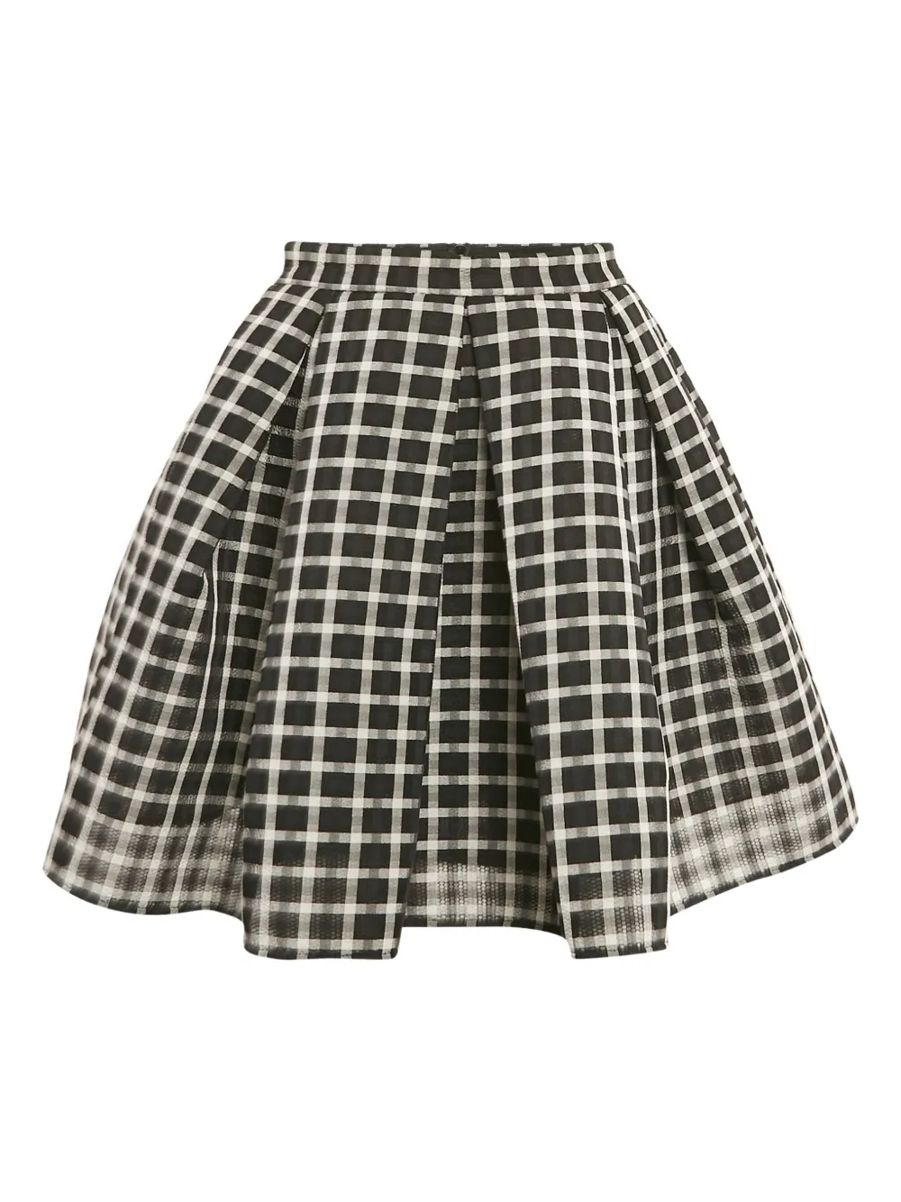 Maje pleated checked skirt | Black | Image 1