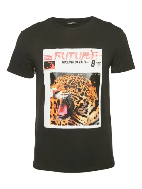Roberto Cavalli jaguar-print T-shirt