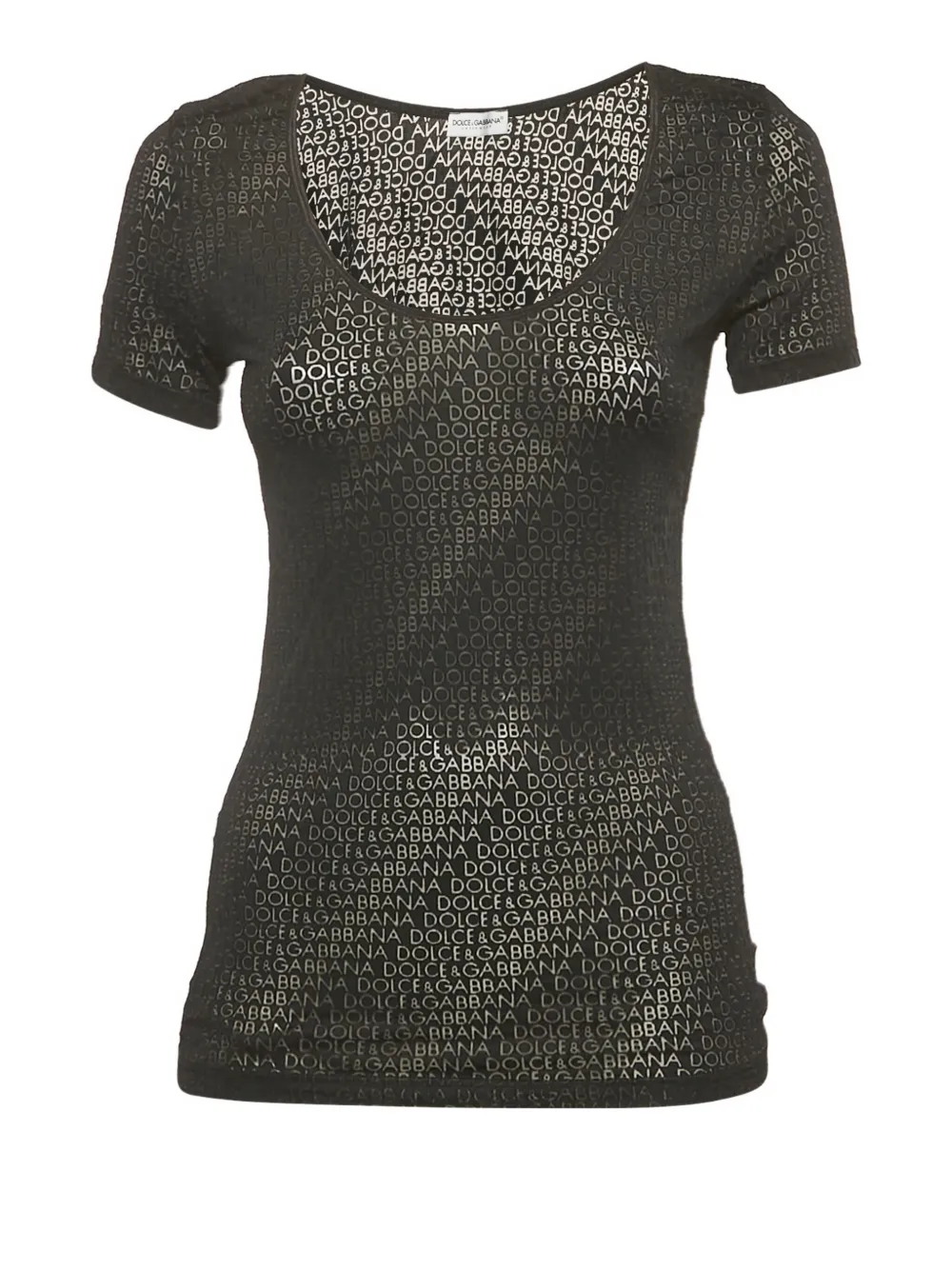 Pre-owned Dolce & Gabbana Logo Short-sleeve T-shirt In Black