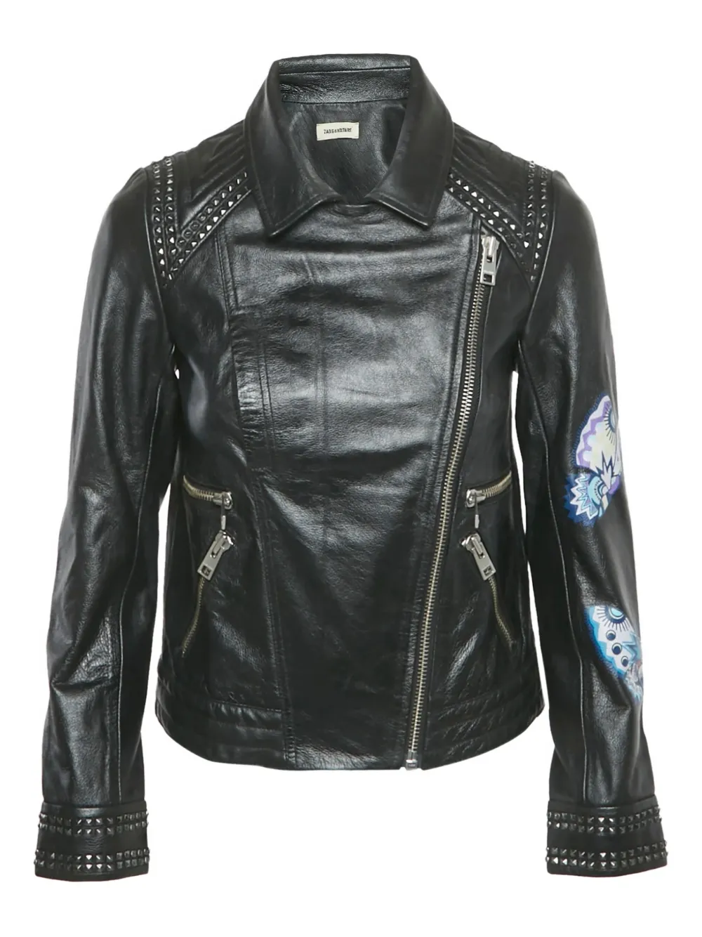 Zadig&Voltaire studded butterfly-print jacket | Black | Image 1