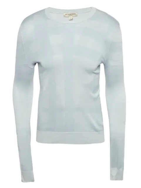 Burberry Pre-Owned suéter de seda en jacquard