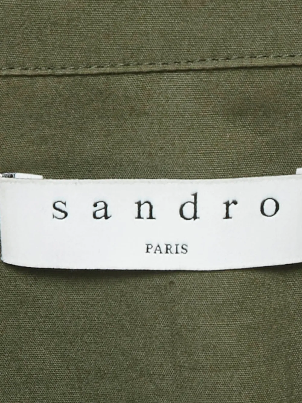 SANDRO Pre-owned Ruffle-cuff Cotton Blouse In Green