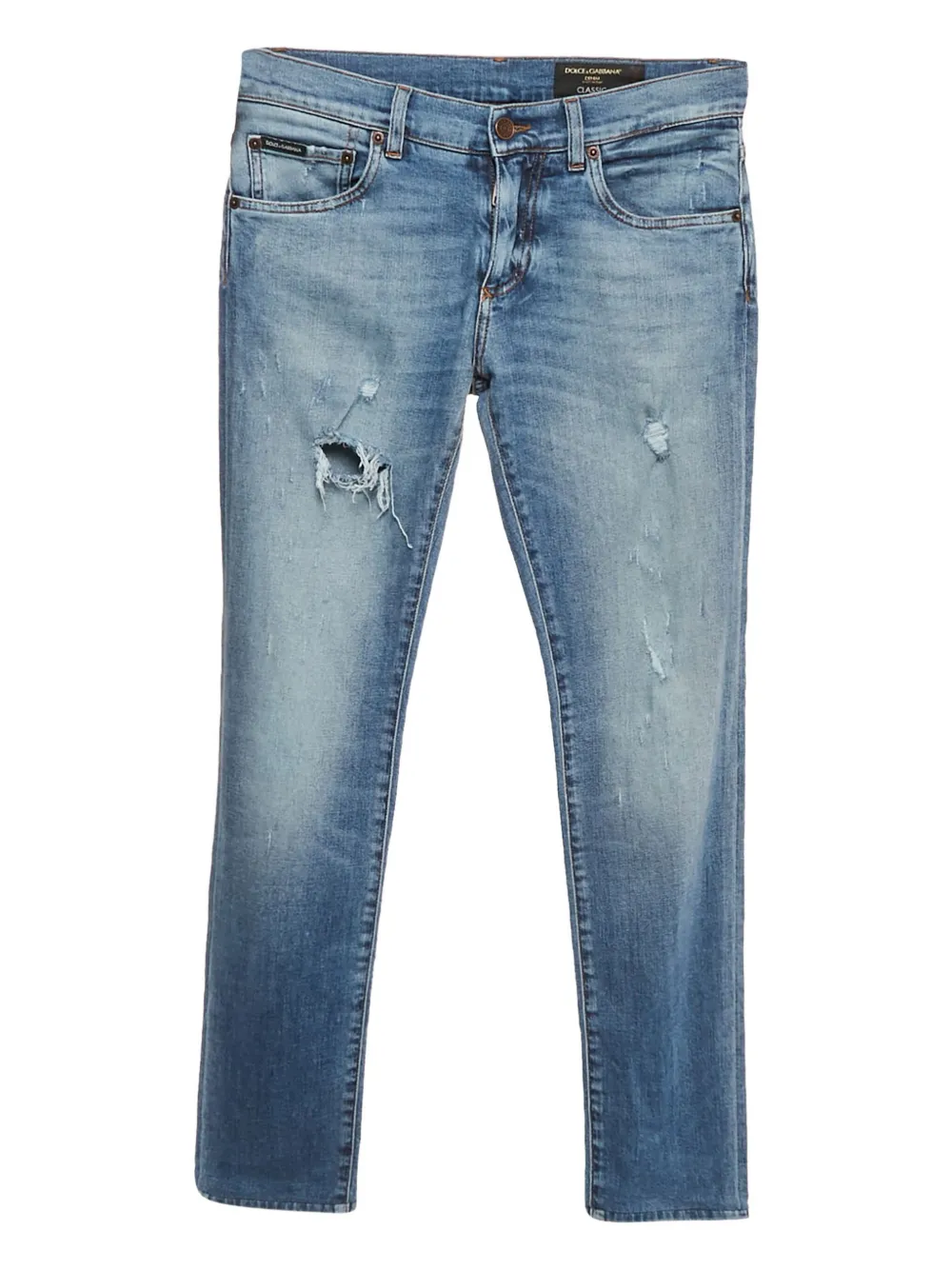 Dolce & Gabbana Pre-Owned distressed-effect jeans | Blue | Image 1