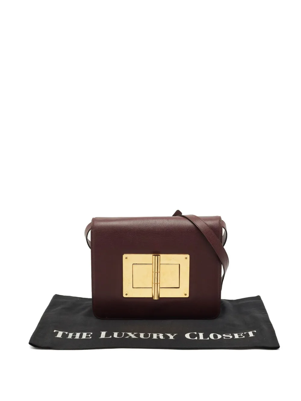 Click to view more detailed imagery on our partner's website Pre-owned Tom Ford Natalia Leather Shoulder Bag In Red