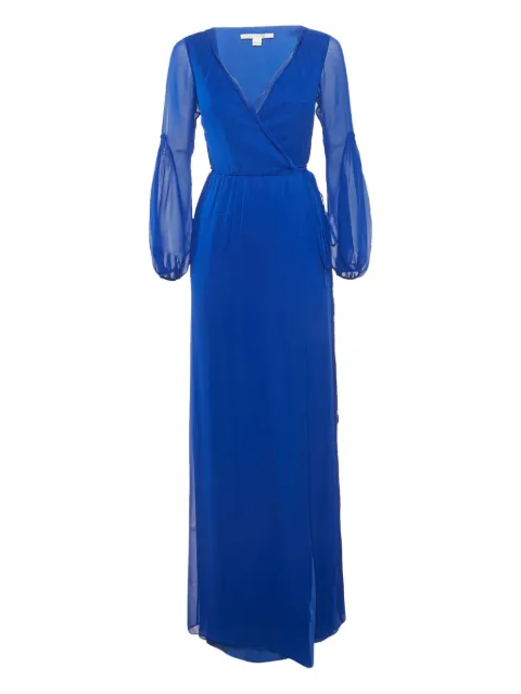 DVF Diane von Furstenberg silk wrap maxi dress
