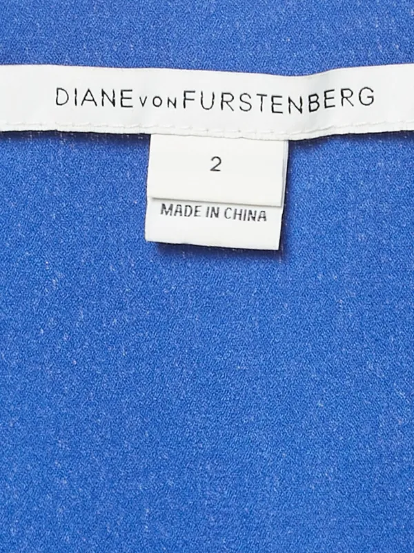 Chemisier Diane Von Furstenberg Talisha En Soie - Modèle Laguna Beach Bleu, Taille 0, Neuf Avec étiquettes