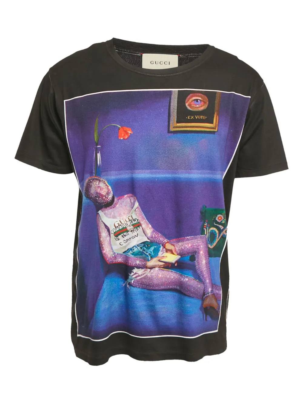 Gucci Pre-Owned playera de algodón con estampado gráfico | negro | Image 1