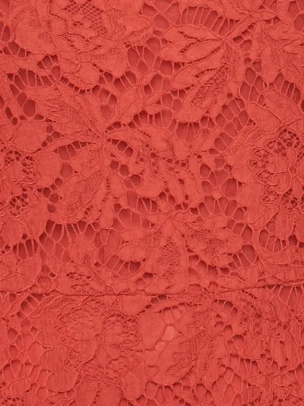 Valentino Garavani Corded Lace Midi Dress - Red Valentino Garavani Corded Lace Midi Dress - Red