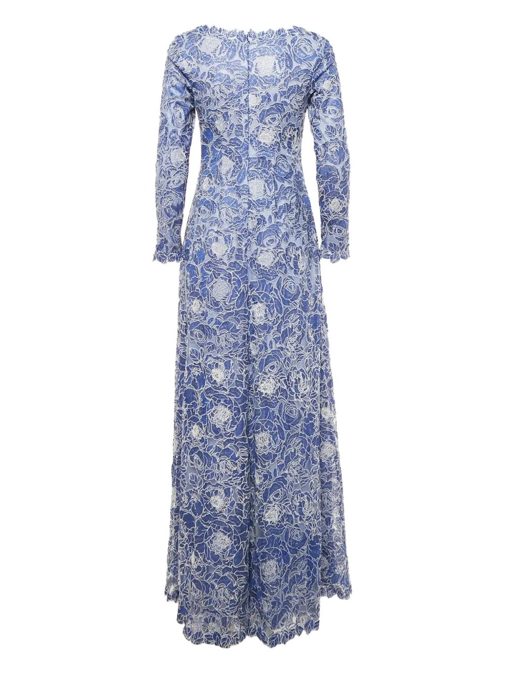 Tadashi Shoji Maxi-jurk met geborduurde bloemen - Blauw