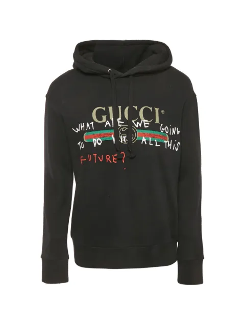 Gucci Pre-Owned knit printed hoodie