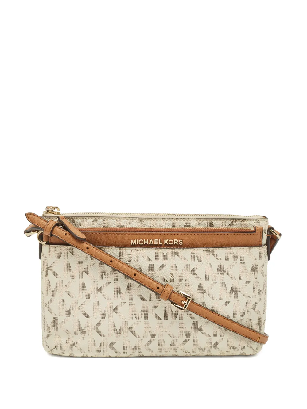 Michael Michael Kors Borsa a spalla con monogramma - Bianco