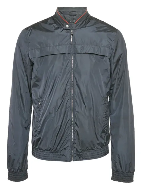 Gucci Pre-Owned chamarra con ribete de canalé y cierre