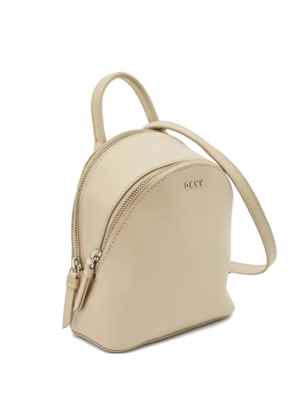 dkny bryant logo mini backpack DKNY Mini Bryant top-handle Leather Backpack | White