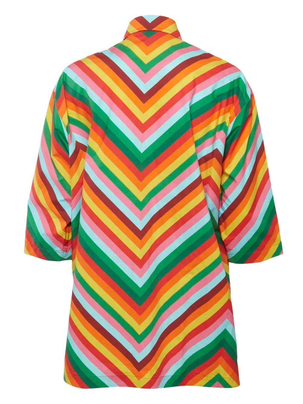 Valentino Pre-Owned Midi-jurk met chevron patroon - Oranje