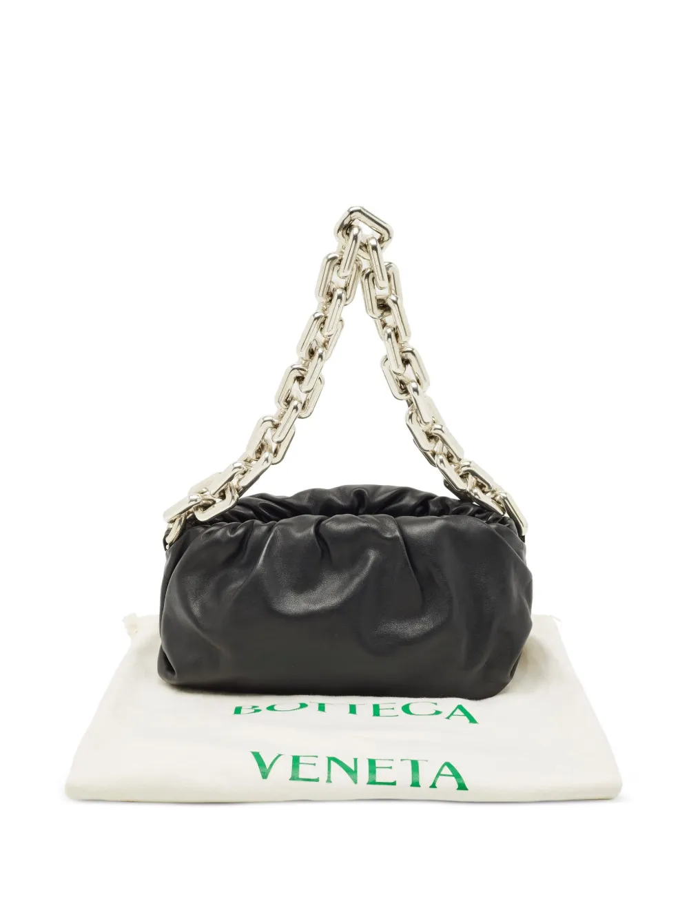 Pre-owned Bottega Veneta The Chain Pouch Shoulder Bag In Black