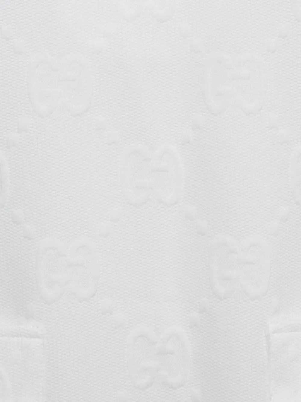 GUCCI Pre-owned Monogram High-neck Mini Dress In White