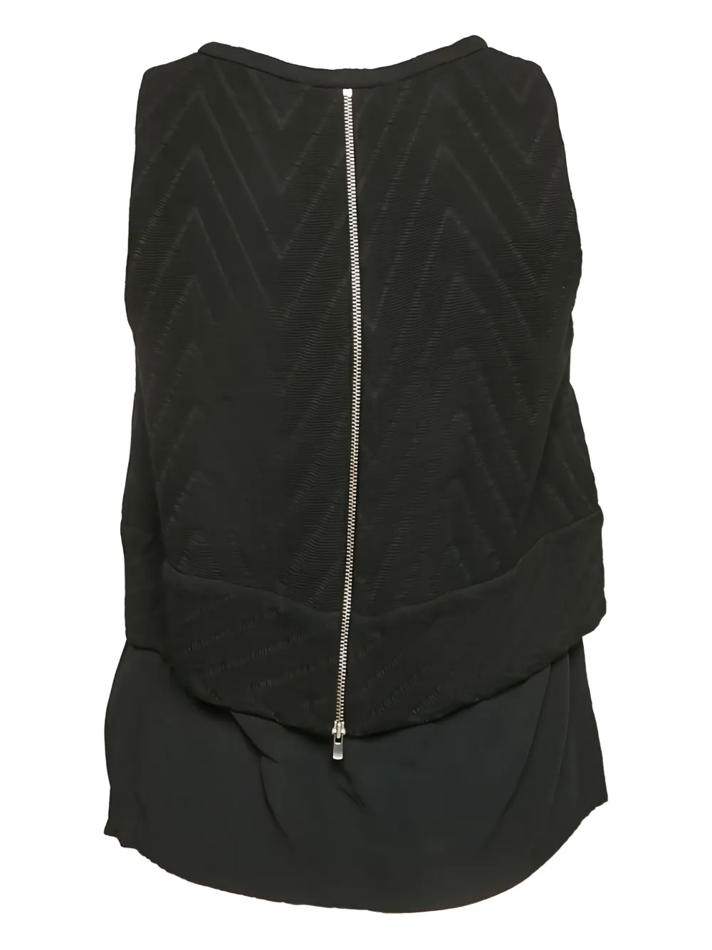 Maje crew-neck chevron-pattern top | Image 2