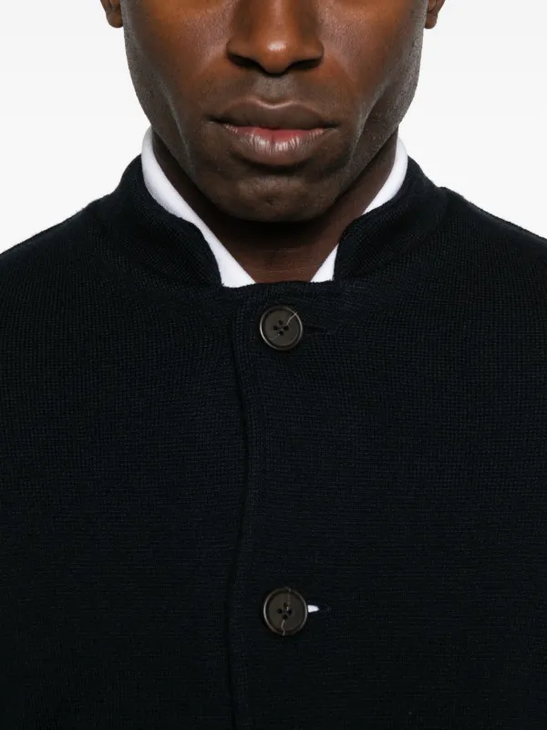 Emporio Armani Wool Shirt Jacket | Black | FARFETCH