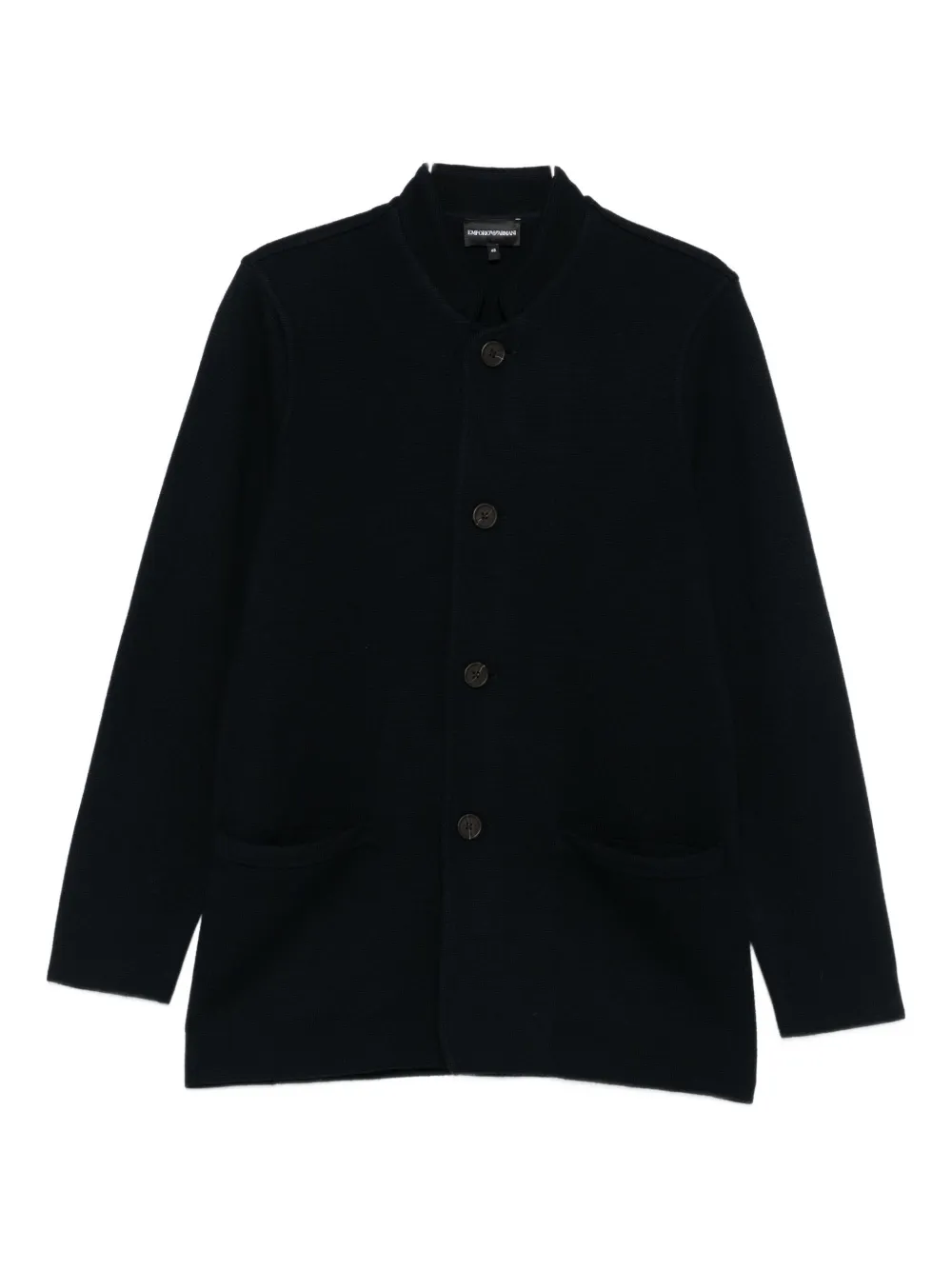 Emporio Armani Giacca-camicia in lana - Nero