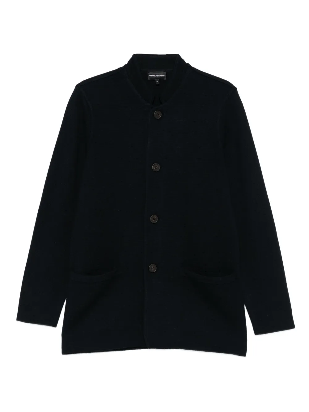 Emporio Armani Wool Shirt Jacket | Black | FARFETCH