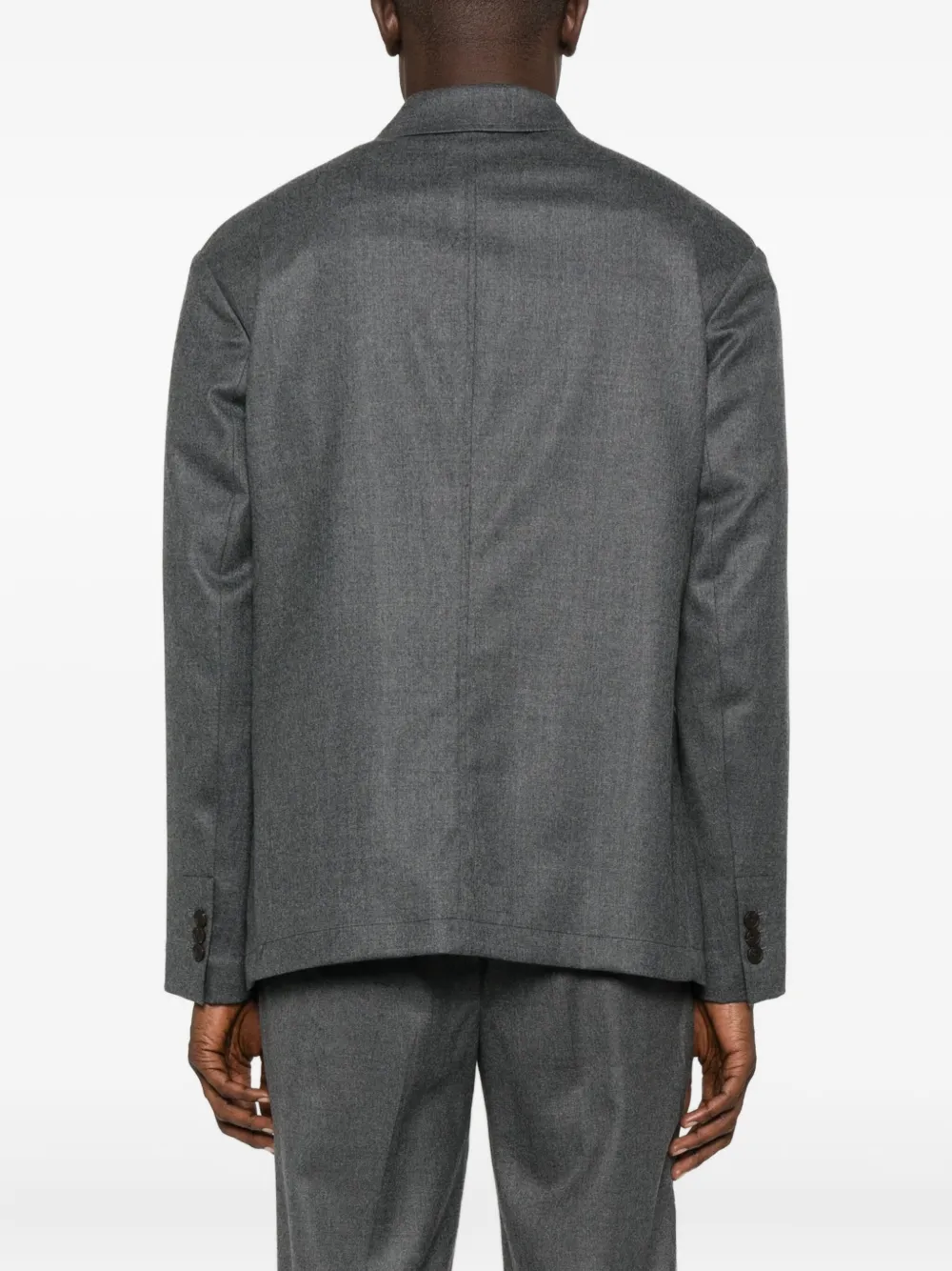 Emporio Armani Shirtjack van wolblend Grijs