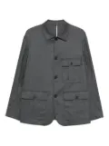 Emporio Armani wool-blend shirt jacket - Grey