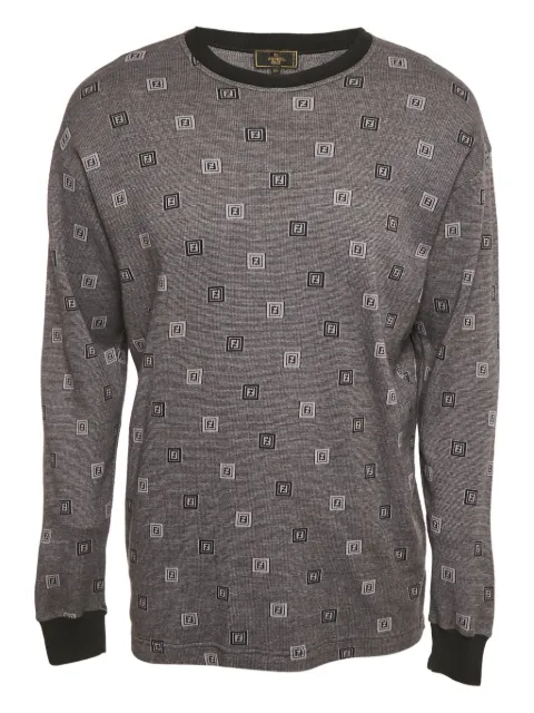Fendi Pre-Owned FF-pattern cotton long-sleeve T-shirt