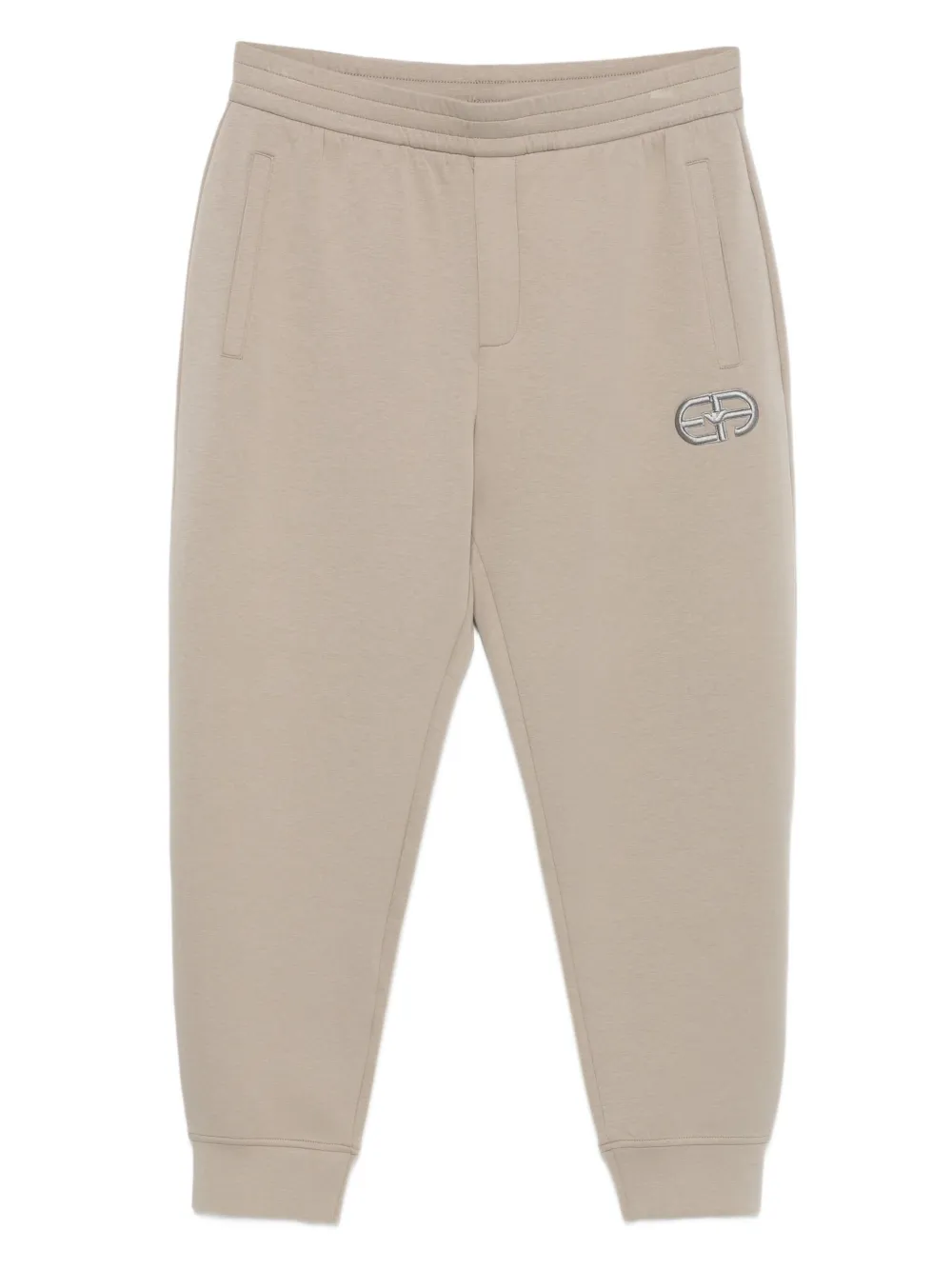 Emporio Armani logo-embroidered track pants | Neutrals | Image 1