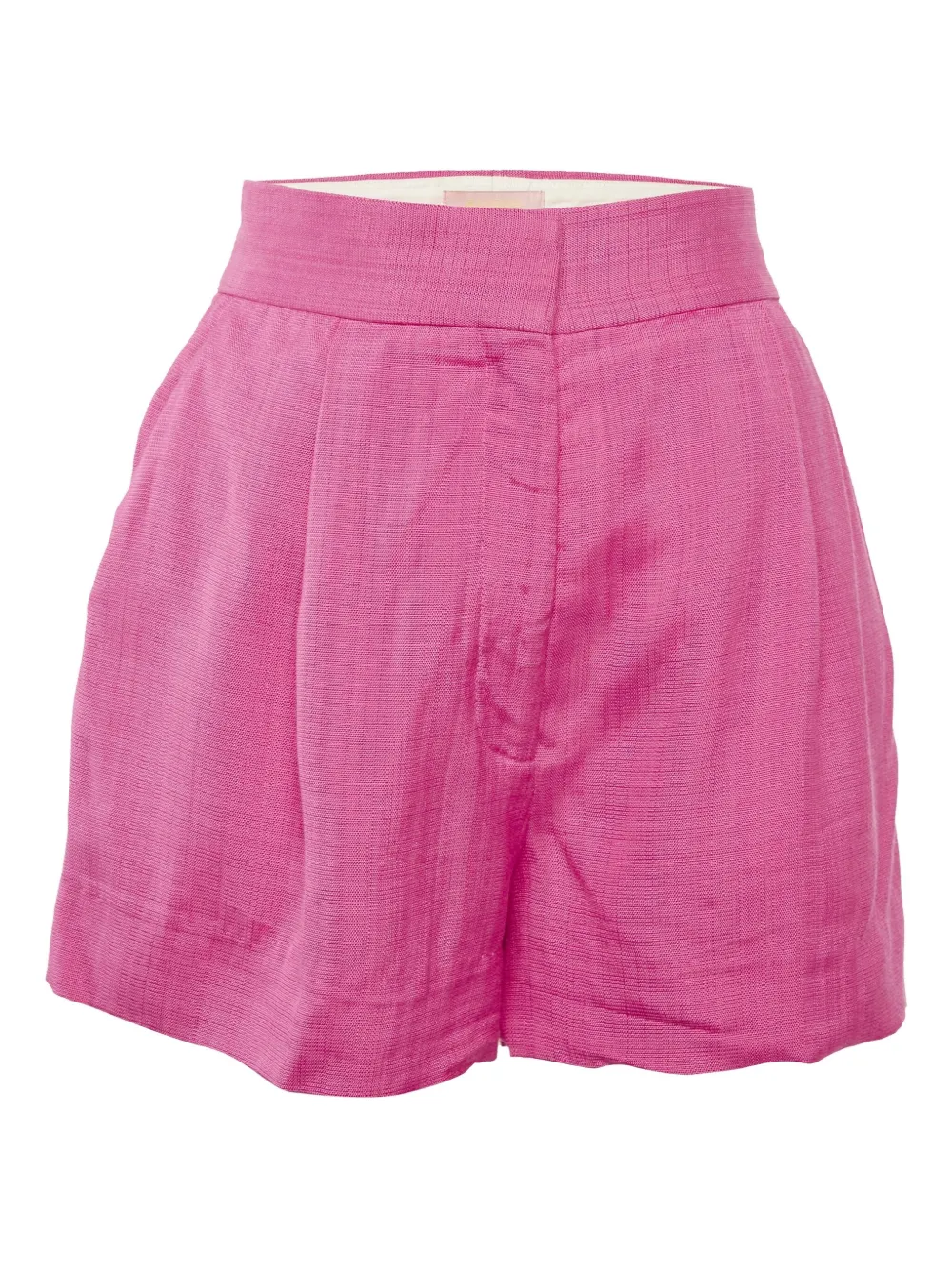 Pre-owned Sandro Pleated Crepe Shorts In Pink