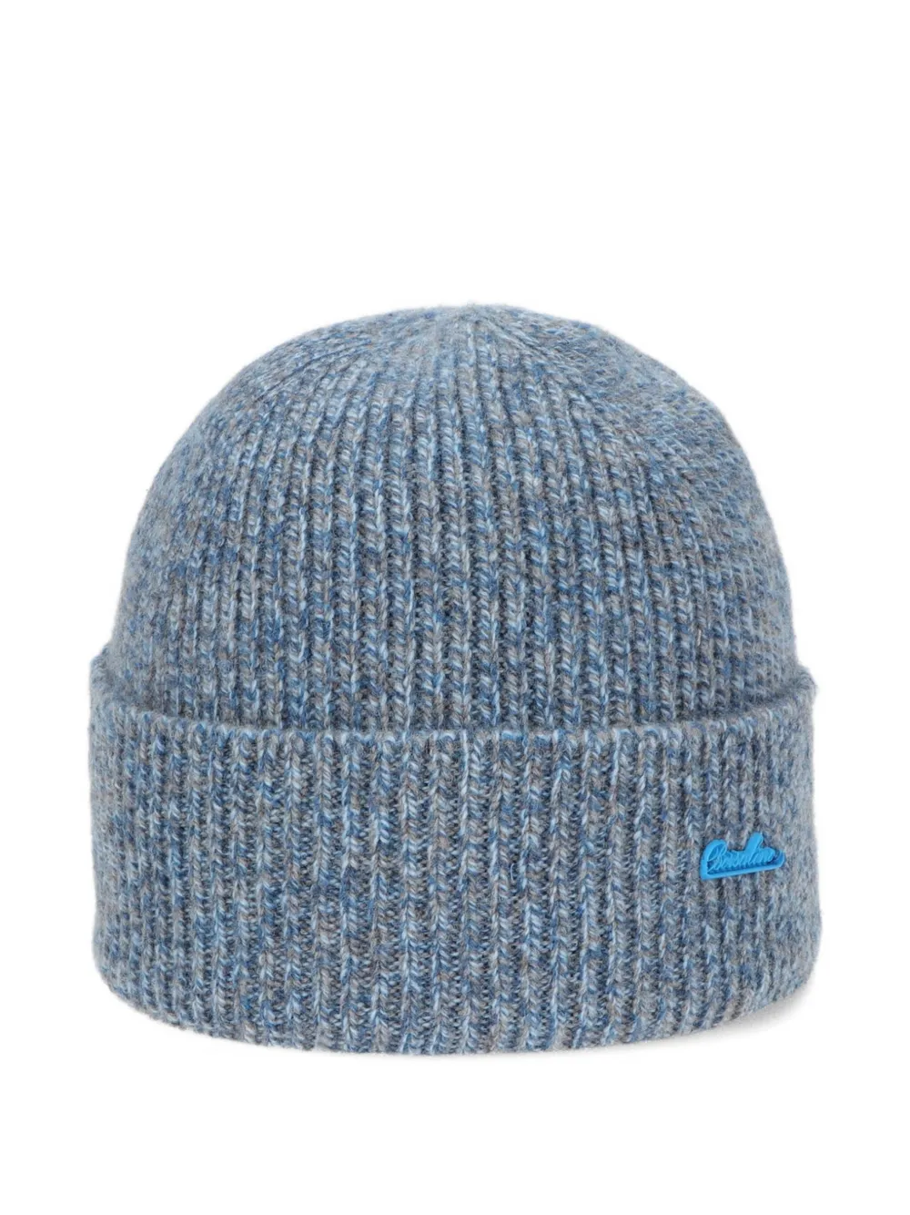 Borsalino Ribbed Wool Beanie Set In Blue