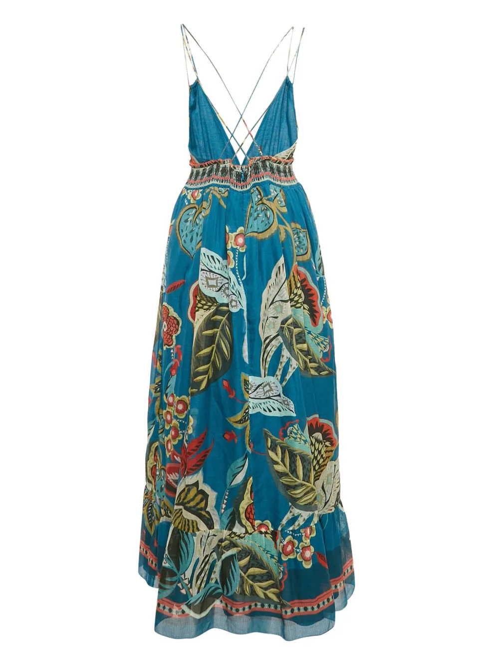 RED Valentino Midi-jurk met bloemenprint - Blauw