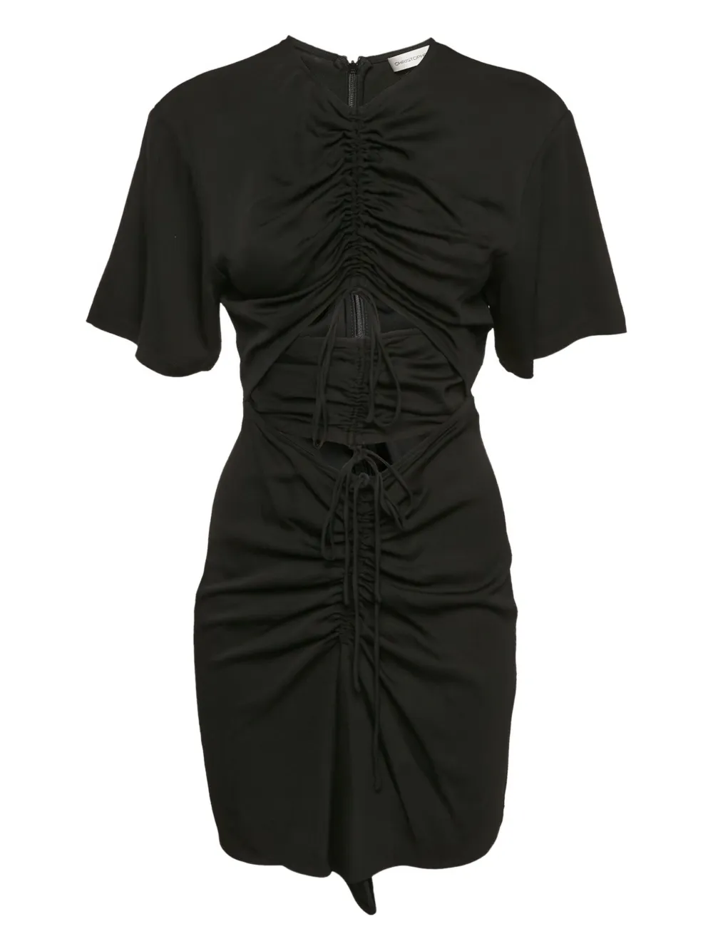Christopher Esber robe courte à fronces | noir | Image 1