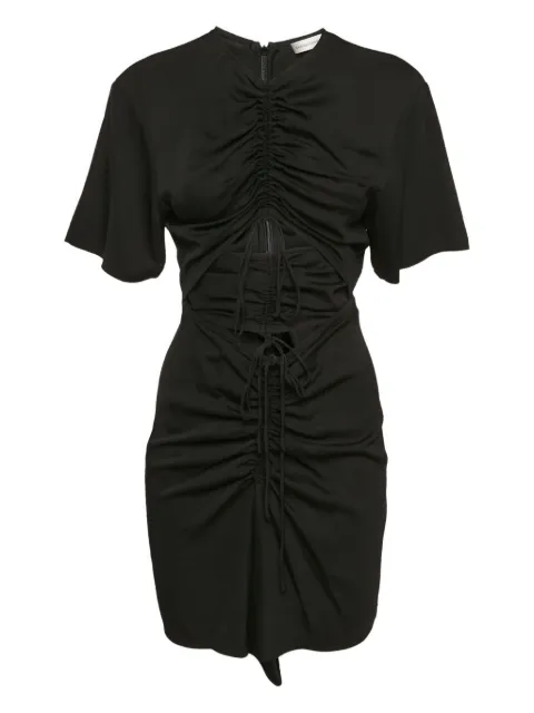 Christopher Esber vestido corto con diseño fruncido y aberturas