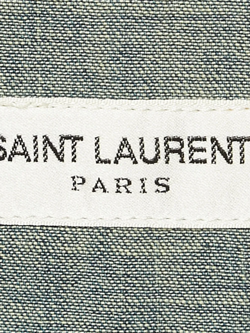 Pre-owned Saint Laurent Embroidered Denim Shirt In Blue