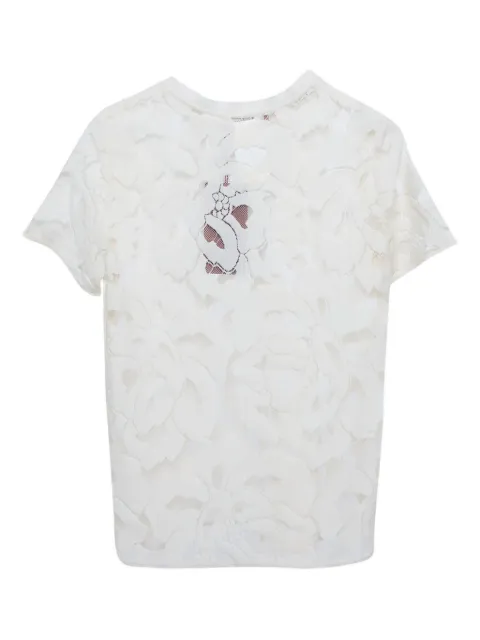 Max Mara top con encaje floral