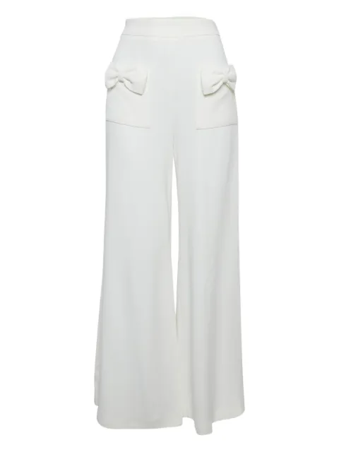 Elisabetta Franchi bow-detail crepe trousers