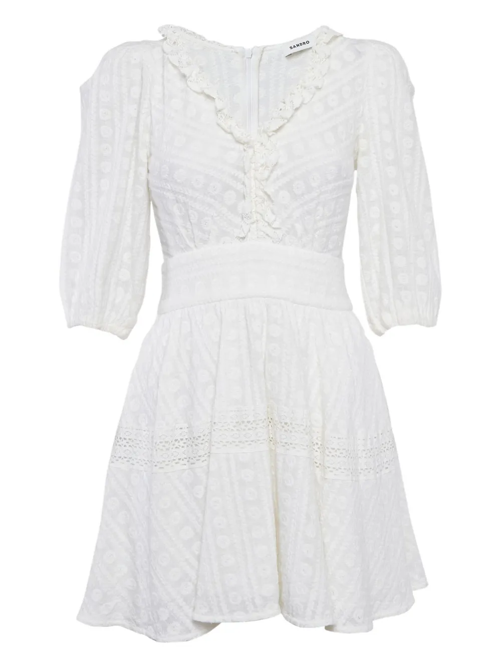 SANDRO vestido de algodón | blanco | Image 1