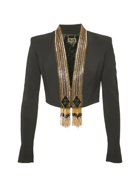 Elisabetta Franchi beaded cropped jacket