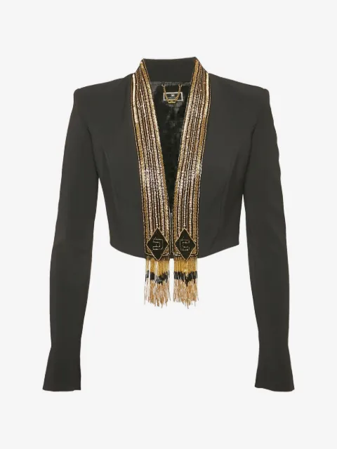 Elisabetta Franchi beaded cropped jacket