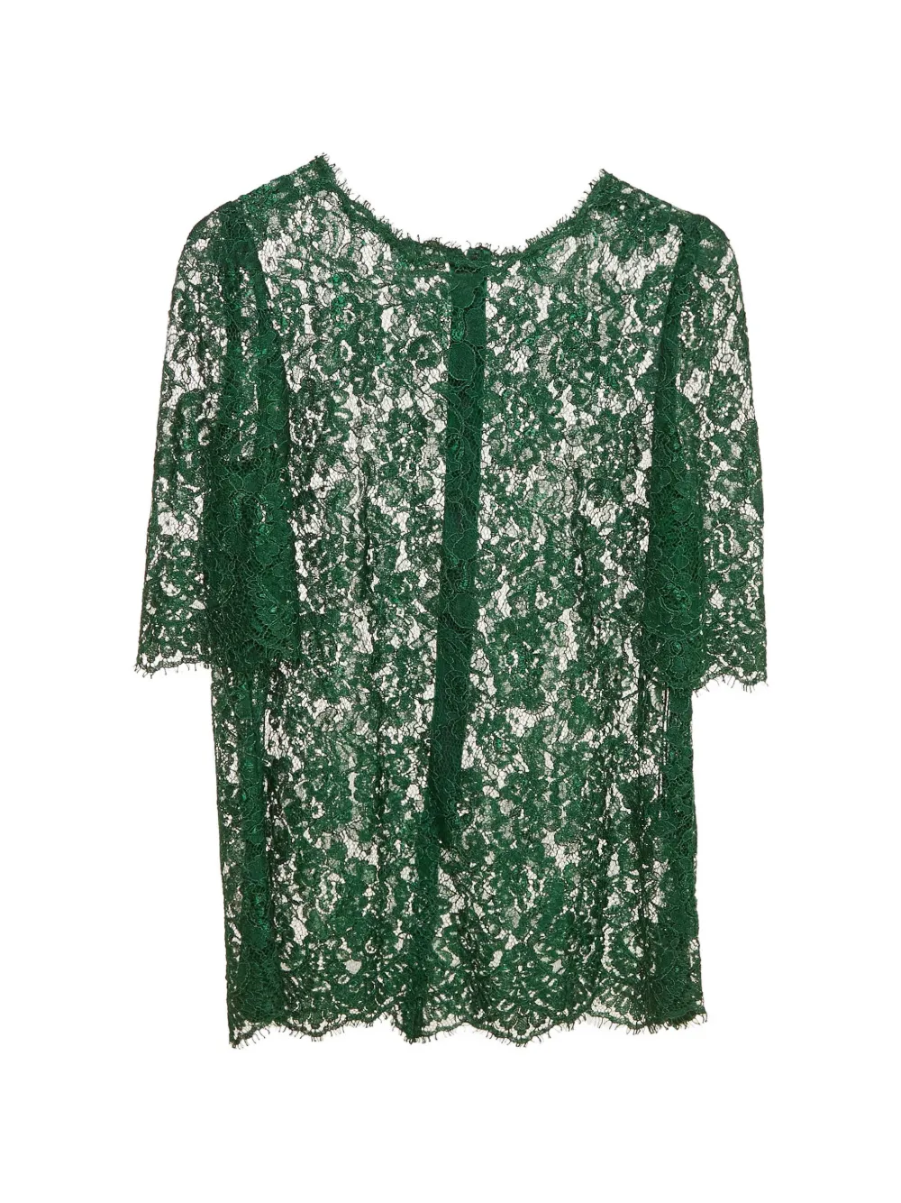 Dolce & Gabbana Pre-Owned lace floral blouse - Verde
