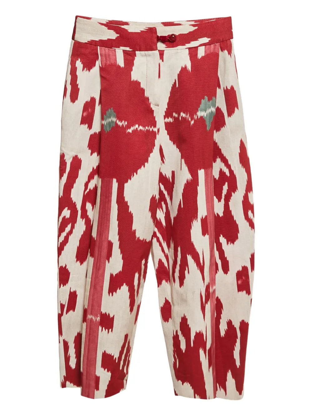 Pre-owned Emporio Armani Ikat-print Trousers In Red