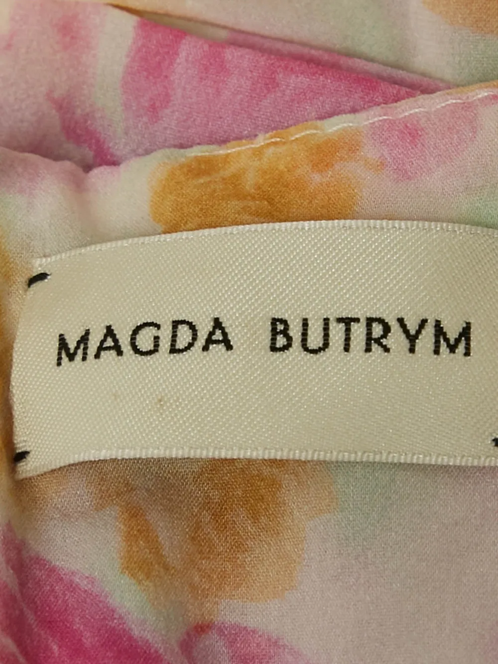 MAGDA BUTRYM Pre-owned Floral-print Ruched Dress In Pink