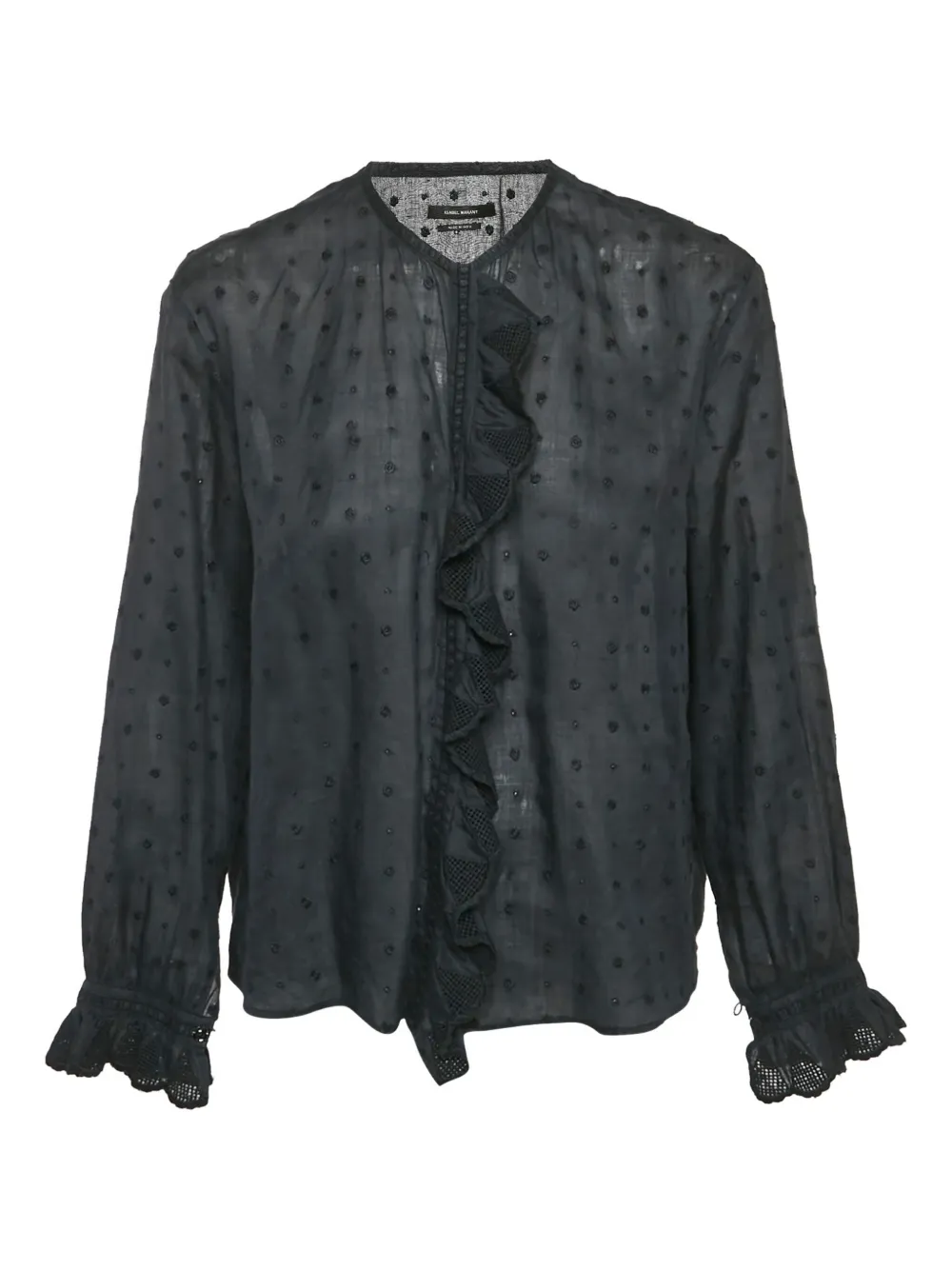 ISABEL MARANT Blusa Ramie con ricamo - Grigio
