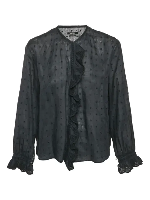 ISABEL MARANT ramie embroidered blouse