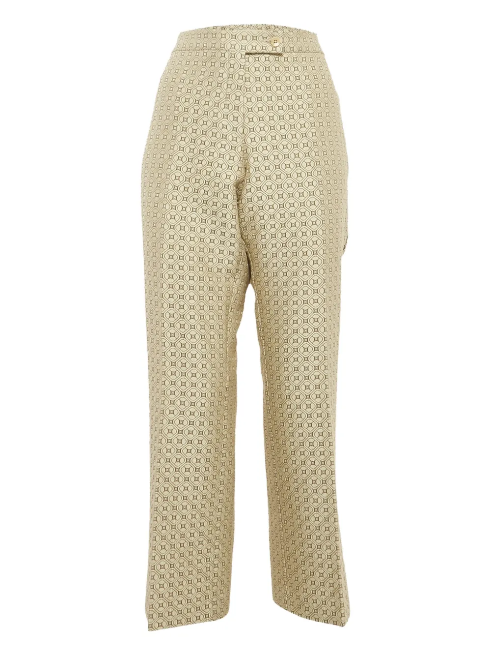 Pre-owned Etro Jacquard Trousers In Neutral